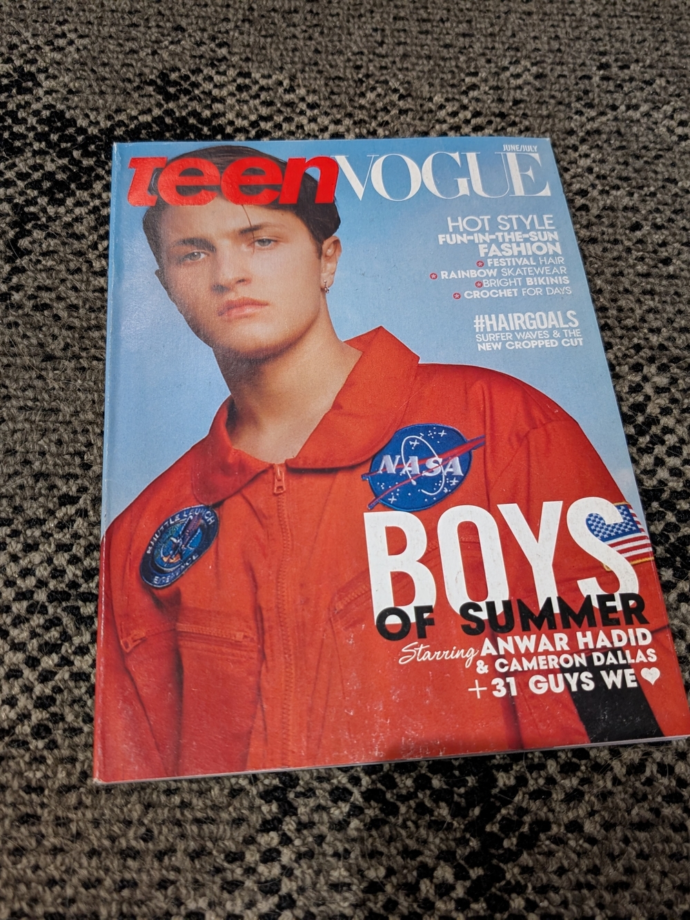 Teen Vogue June/July 2016 Magazine featuring Anwar Hadid & Cameron Dallas